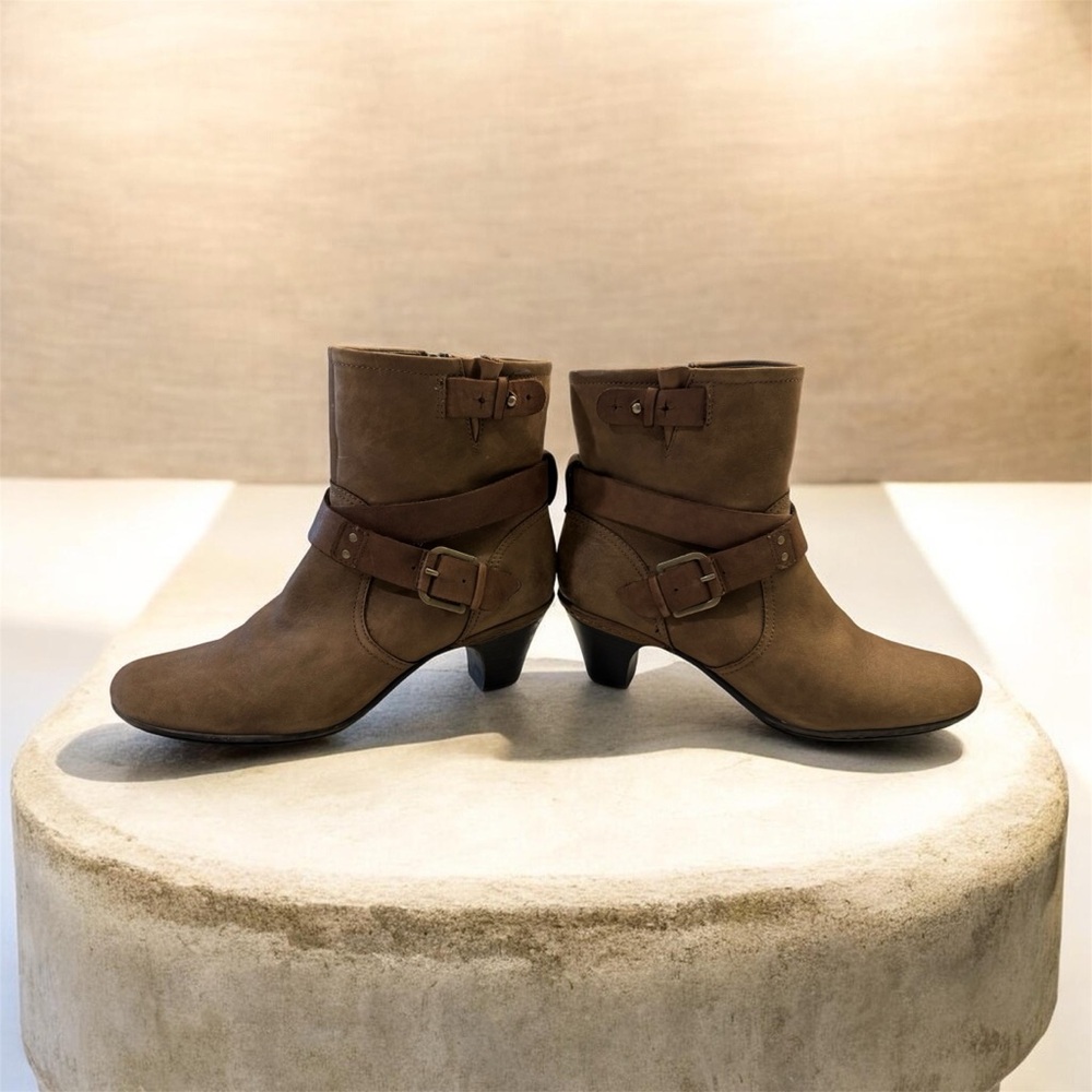 Cobb Hill Buckled Ankle Boot with Low Heel
